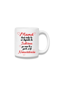 Cană ceramică 380 ml – Mamă, iubirea ta e nemuritoare