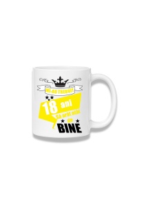 Cană ceramică 380 ml – Mi-au trebuit 18 ani să arăt atât de bine – galben