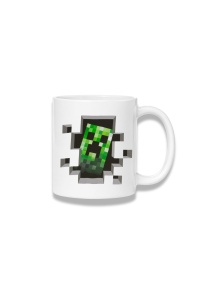 Cană ceramică 380 ml – Motiv gamer verde pixelat