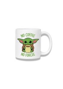 Cană ceramică 380 ml – No Coffee, No Force – personaj verde