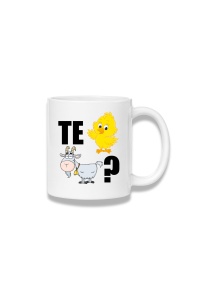 Cană ceramică 380 ml – Te iubesc – puișor și văcuță