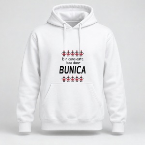 Hanorac personalizat Din cana asta bea doar bunica, model traditional