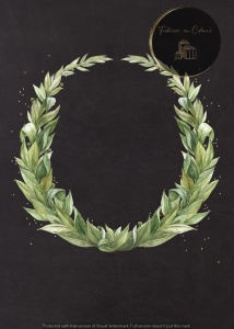 Invitație nuntă coroană verde