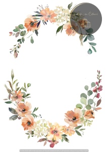 Invitație nuntă cu coroniță florală