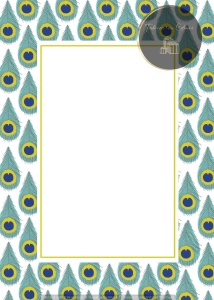 Invitație nuntă cu model verde geometric