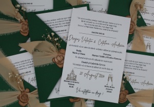 Invitație Nuntă "Fundiță Crem" - Img 1
