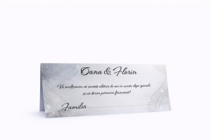 Plic pentru bani nuntă elegant gri cu accente aurii – model modern personalizat