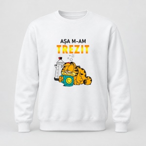 Pulover personalizat Asa m am trezit pisica