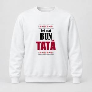 Pulover personalizat Cel mai bun tata, motive traditionale