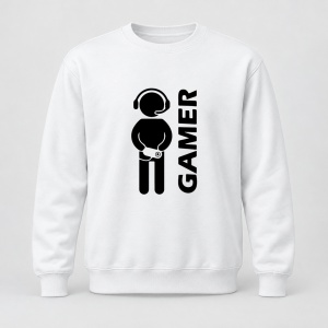 Pulover personalizat Gamer, , negru