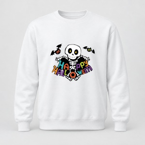 Pulover personalizat Happy Halloween schelet
