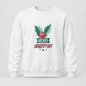Pulover personalizat Merry christmas green and red