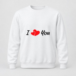 Pulover personalizat Perna i love you heart