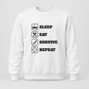 Pulover personalizat Sleep eat survive repeat