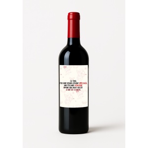 Sticlă de Vin Alb Personalizată cu Mesaj Romantic – Valentine’s Day