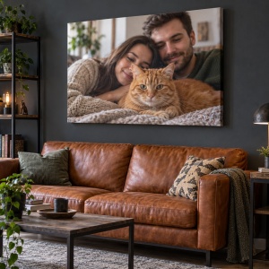 Tablou canvas personalizat cu animalul de companie – exemplu de decor 6