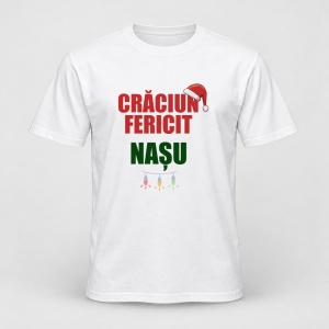 Tricou personalizat Craciun fericit nasu, model 1