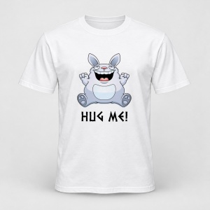 Tricou personalizat Hug me rabbit