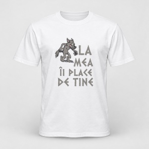 Tricou personalizat Lupul cu mesaj, ii place de tine