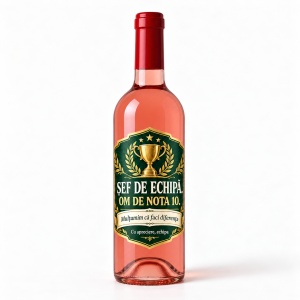 Vin roze personalizat – Șef de echipă – Om de nota 10