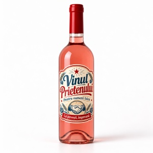 Vin roze personalizat – Vinul prietenului – Pentru oameni faini