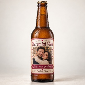 Bere personalizată – Soțul meu preferat | Cu poză – 330 ml