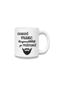 Cană ceramică 380 ml – Barbă mare, responsabilități pe măsură