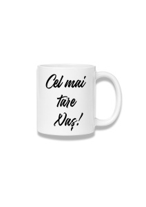 Cană ceramică 380 ml – Cel mai tare naș – caligrafie