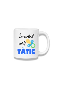 Cană ceramică 380 ml – În curând voi fi tătic – suzete