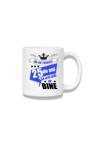 Cană ceramică 380 ml – Mi-au trebuit 25 de ani să arăt atât de bine – albastru