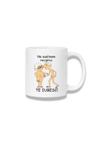 Cană ceramică 380 ml – Ne susținem reciproc – Te iubesc
