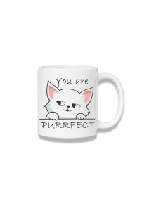 Cană ceramică 380 ml – You Are Purrfect – chip de pisicuță