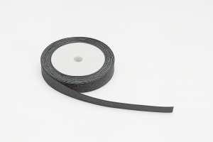 Fundiță Gri Închis – Satin 1 cm, 100 cm lungime