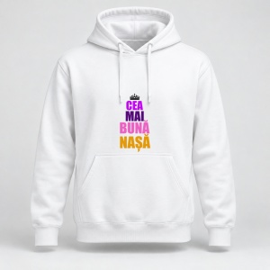 Hanorac personalizat Cea mai buna nasa, coroana multicolor