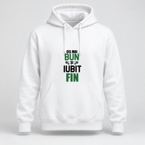 Hanorac personalizat Cel mai bun si iubit fin, model 1