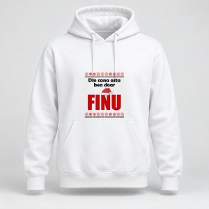Hanorac personalizat Din cana asta bea doar finu, craciun, traditional