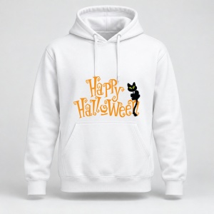 Hanorac personalizat Happy halloween black cat