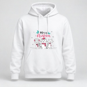 Hanorac personalizat Merry christmas cats
