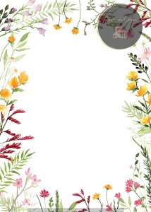 Invitație nuntă florală colorată în stil acvarelă