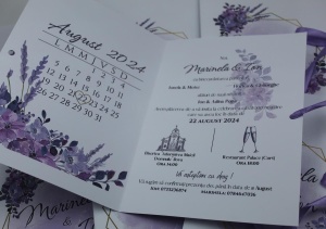Invitație Nuntă "Fundiță Mov" - Img 2