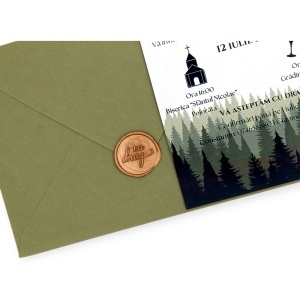 invitatie-nunta-forest-cu-plic-olive