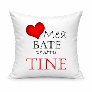 Pernă personalizată Inima mea bate pentru tine