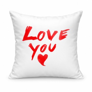 Pernă personalizată Love you, watercolor