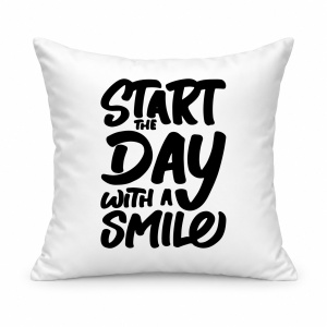 Pernă personalizată Start the day with a smile