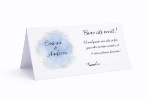 Plic pentru bani cu design bleumarin și auriu