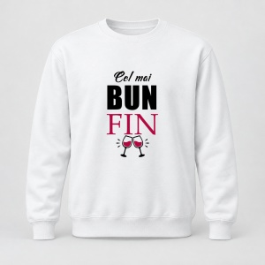 Pulover personalizat Cel mai bun fin, model pahare