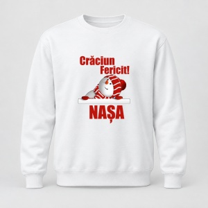 Pulover personalizat Craciun fericit nasa, model 3