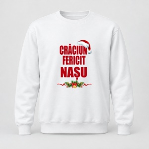 Pulover personalizat Craciun fericit nasu, model 4
