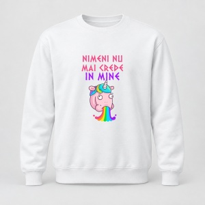Pulover personalizat Nimeni nu mai crede in mine