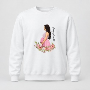 Pulover personalizat Pregnant woman, happiness pink
